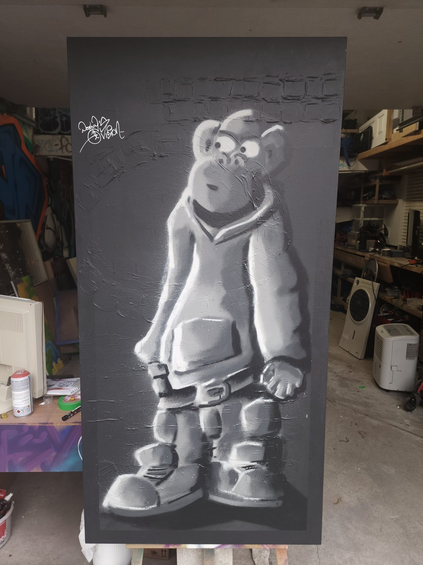 VENDU - Le singe - Toile originale